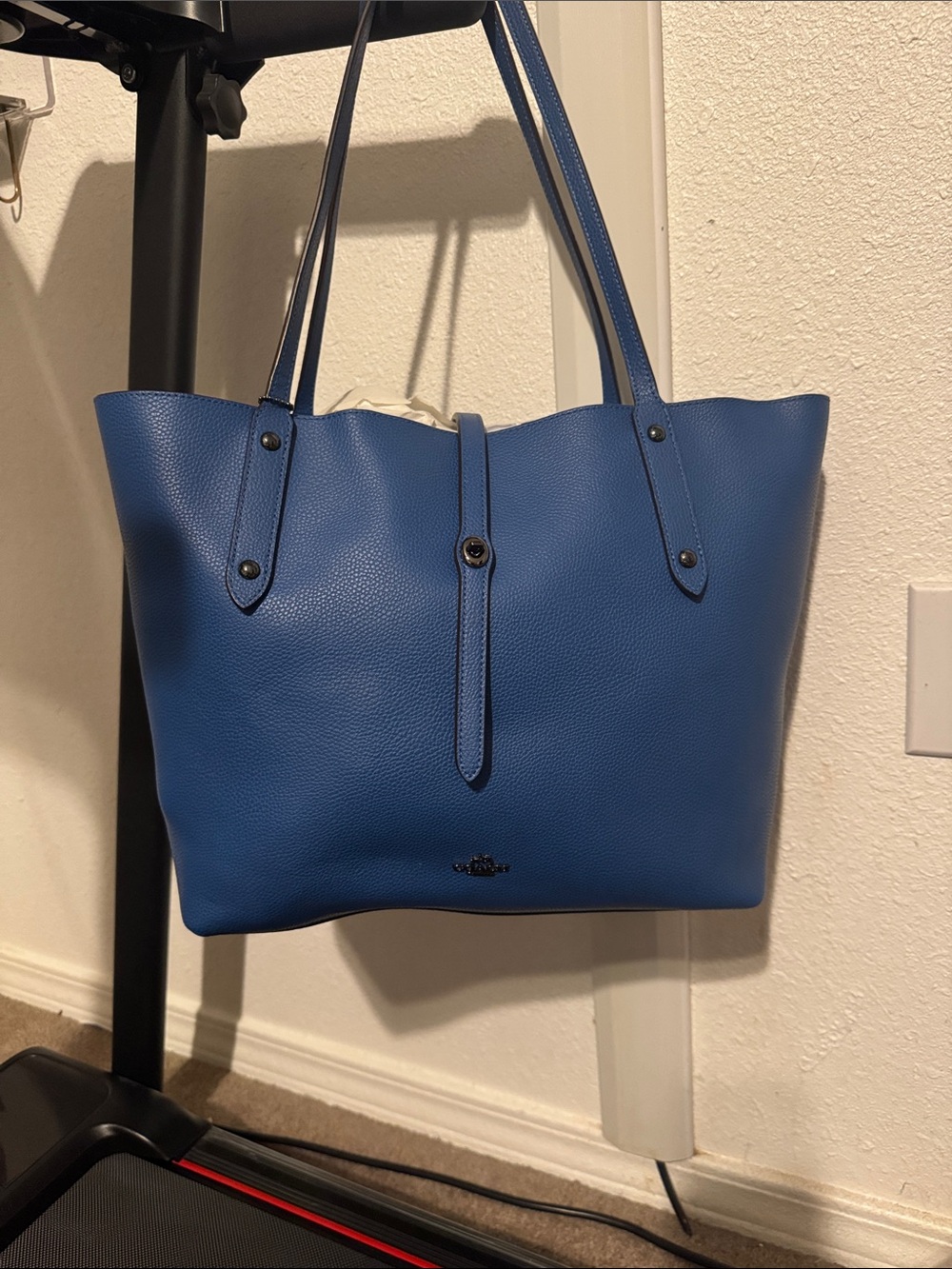 Coach Royal Blue Pebbled Leather Tote
